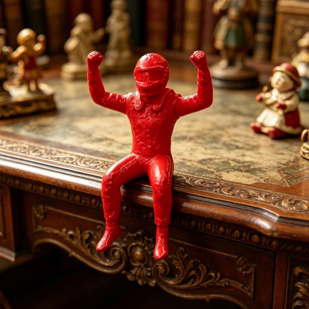 3D Printed Victory Pose Racing Driver Miniature Figurine F1 Style Celebrating Racer Handicraft Ornament for Desk Home Decor Gift