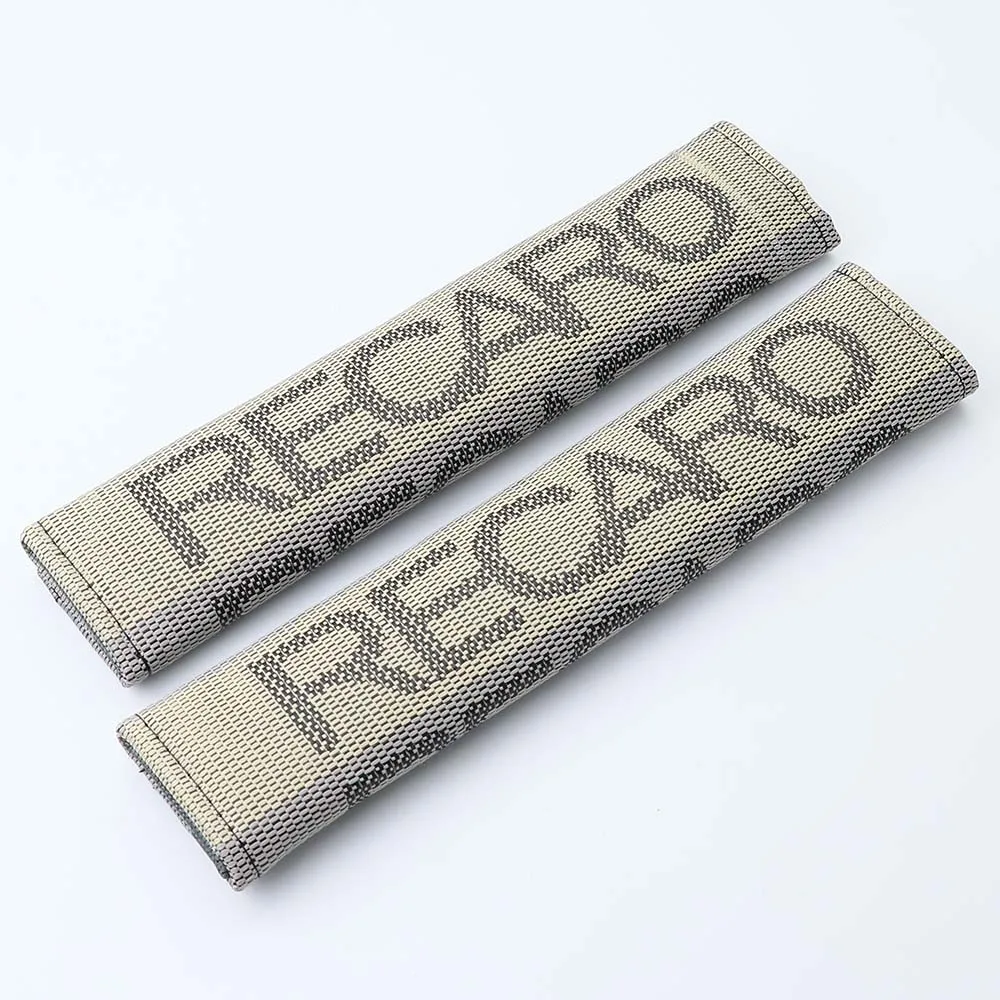 2pcs JDM Style RECARO Hyper Fabric Car Seat Belt Cover Shoulder Strap Pad Harness Pads