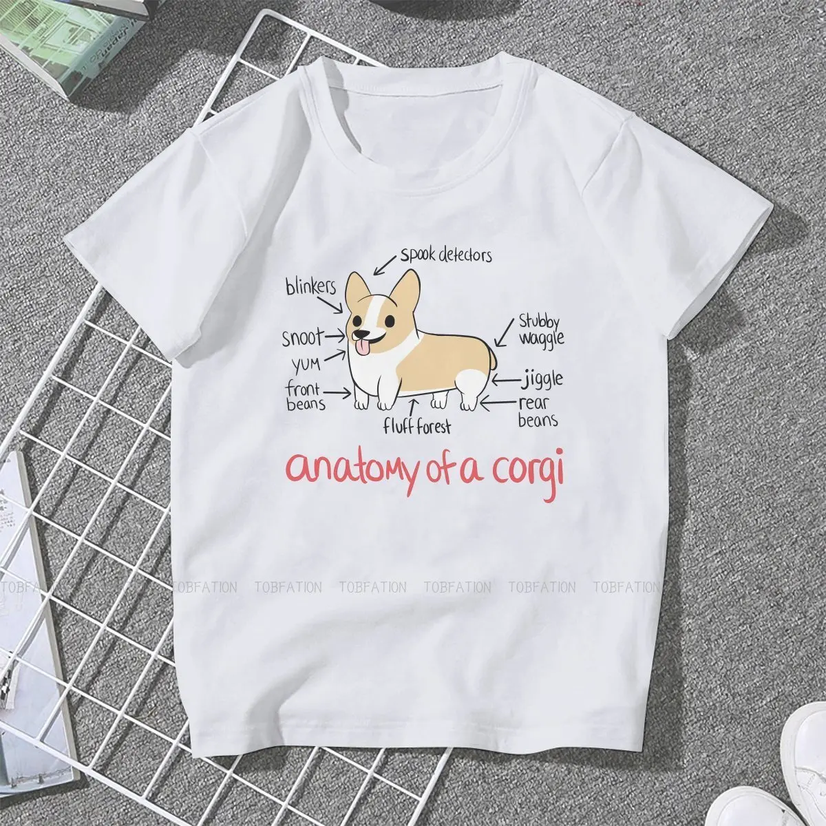 Anatomy Harajuku TShirt  Corgi Short Legs Dog Creative Casual T Shirt Girl Tee Unique Gift Idea