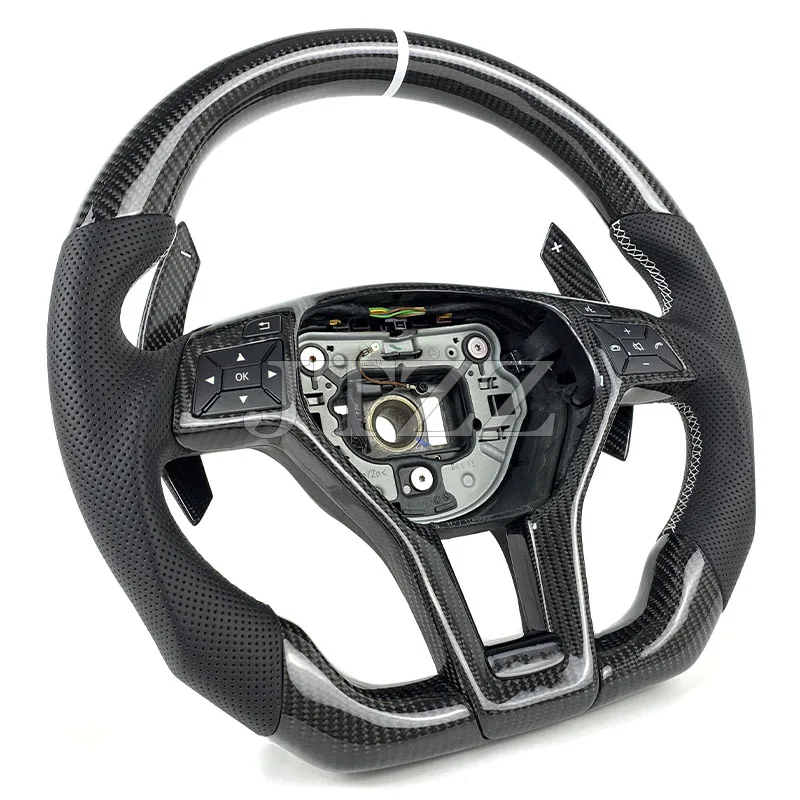 For Mercedes Benz W204 W205 W212 W213 W217 W218 a C E CLS GLC 2010 2011 2012 2013 2014 2015 Carbon Fiber Steering Wheel