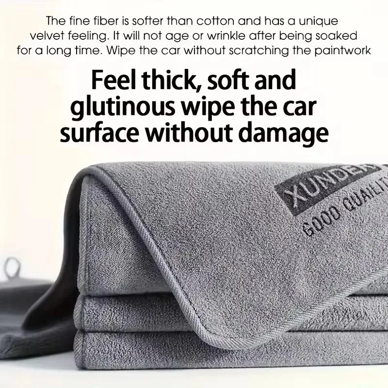 Ultra Fine Fiber Letter Car Wash Towel Absorbent and Thickened Car Wiping Cloth Glass Cleaning Cloth