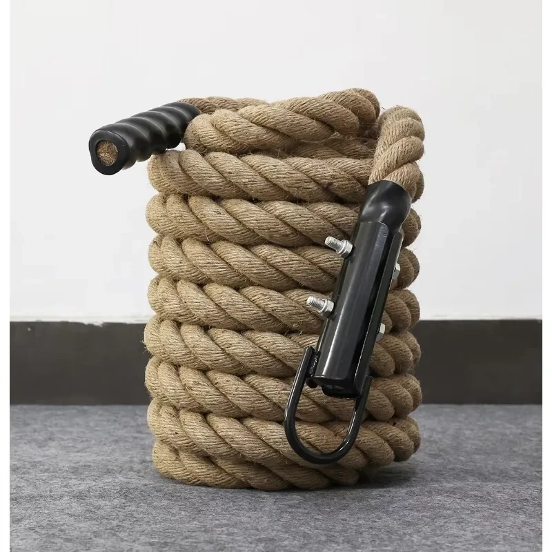 Natural Thick Power Training Climbing Rope Solid Durable Texture Wide Application For Indoor Outdoor Fitness Exercise
