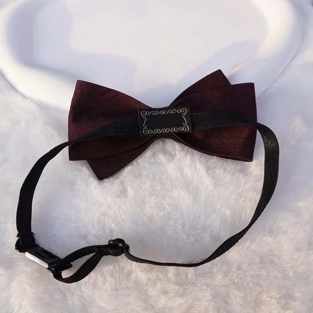 Exquisite Workmanship Bow Tie Elegant Adjustable Double-layered Men's Formal Bow Tie for Weddings Business Parties Non-fading