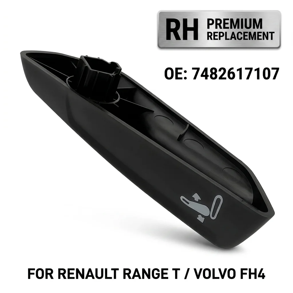 7482617107 RH Seat Backrest Adjustment Handle for Renault Range T C K for Volvo FH4 FM4 Truck Seat Release Lever Passenger Side view 3