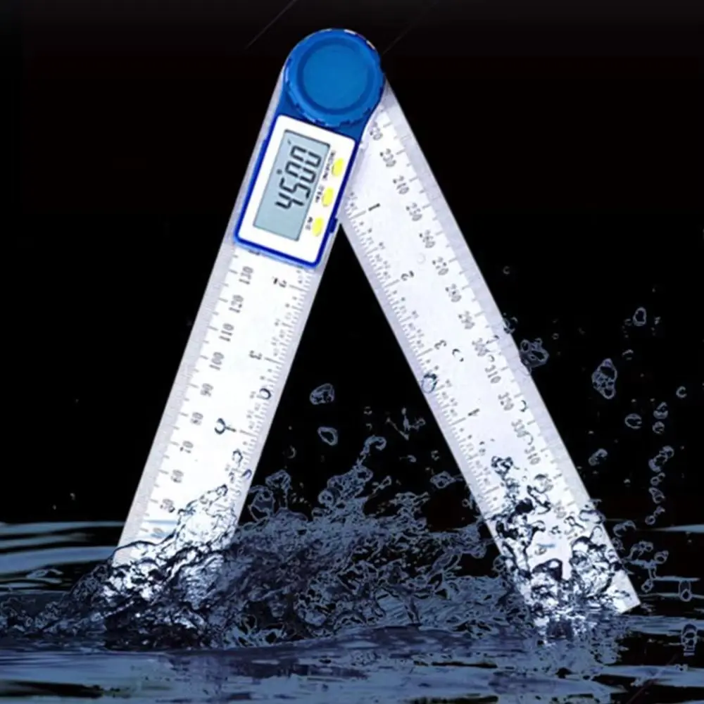 0-200mm Angle Ruler Electronic Stainless Steel Scales Angle Finder Portable Digital Display Measuring Tools