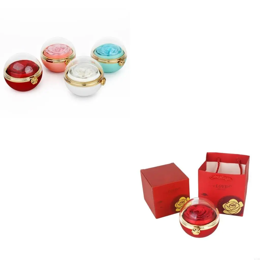 

Creative Rotating Rose Jewelry Box Eternals Flower Gifts for Romance Occasions