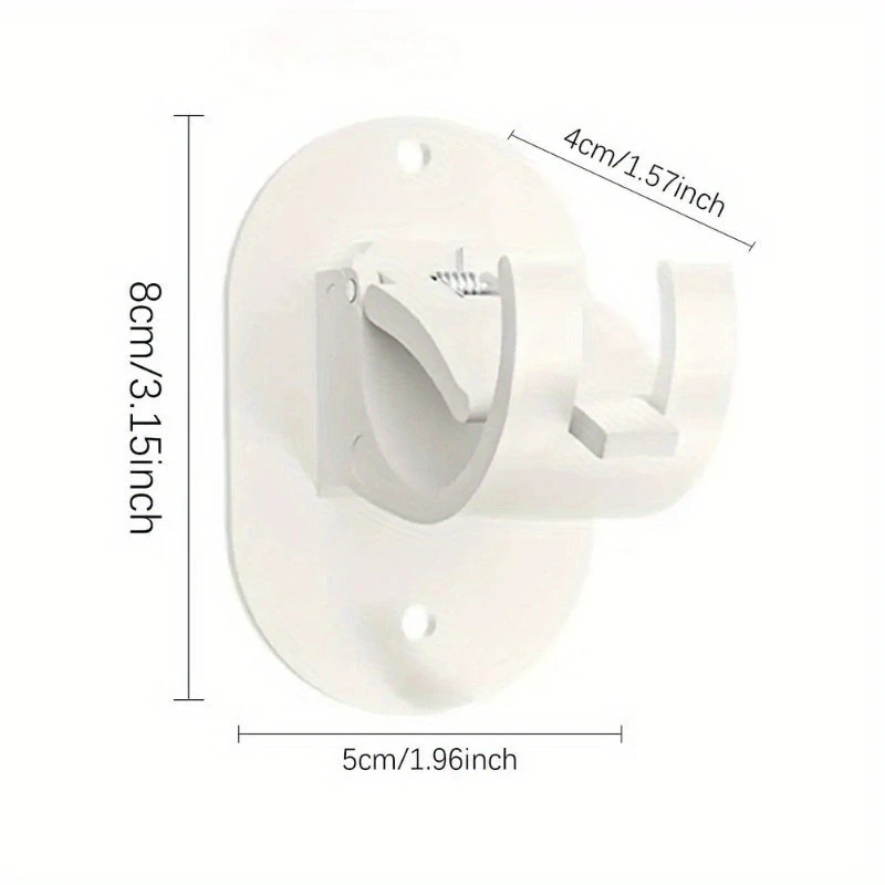 2pcs Curtains Rod Holders Heavy Duty Curtains Rod Hook Self-Adhesive Curtains Holder Rod Holder Hooks Curtains Rod Support
