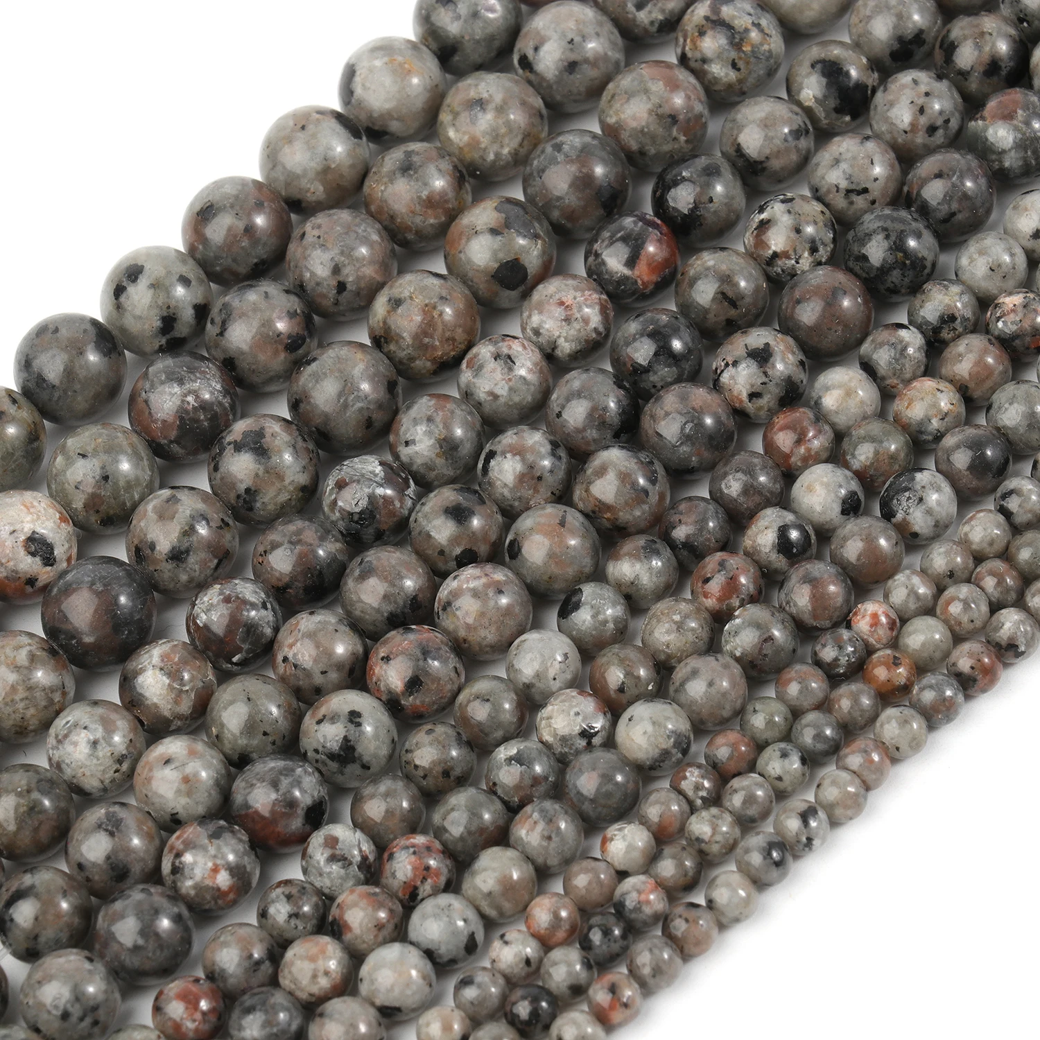 4/6/8/10mm Natural Flame Stone Yooperlite Beads Round Loose Beads For Jewelry Making Supplies Diy Gift Charms Bracelets 15''