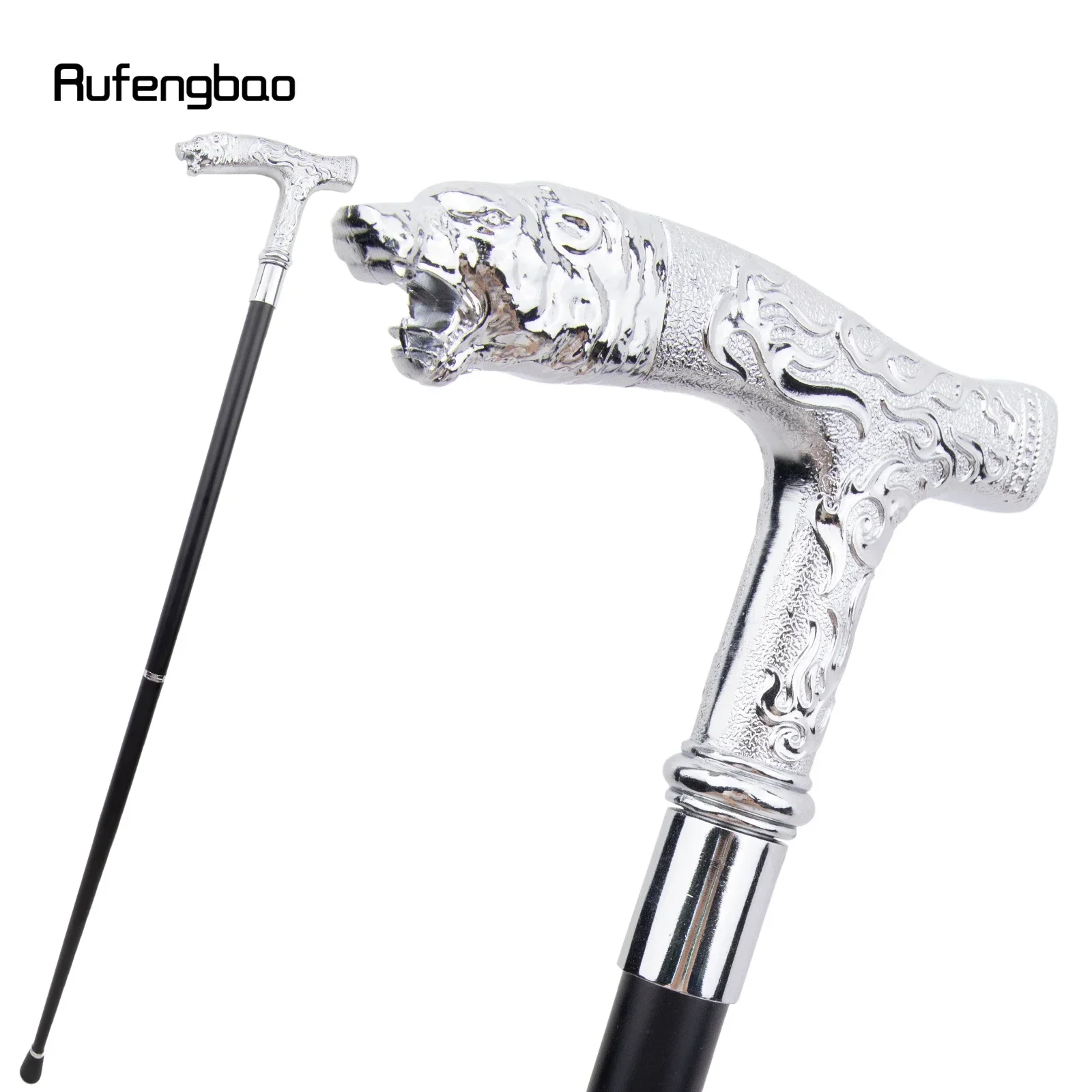 ไม้เท้าลายหรูหราด้ามจับรูปหมีขาว สำหรับงานปาร์ตี้ แฟชั่น สง่างาม ไม้เท้าตกแต่ง คอสเพลย์ ด้ามจับไม้เท้า 92 ซม.