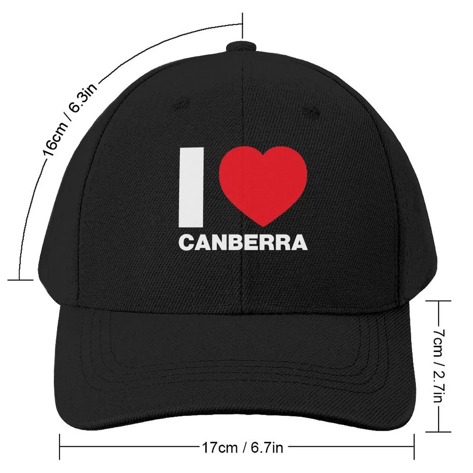 I Love Canberra, Australia Baseball Cap party Hat Fashion Beach Men's Women's