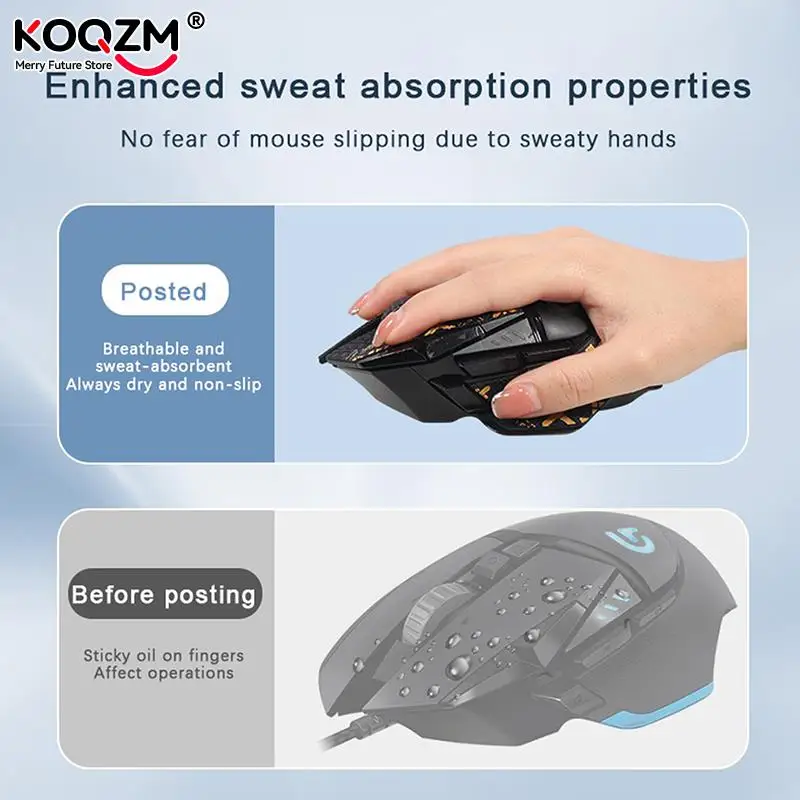 Muisgrip Tape Skate Sticker Non Slip Hagedis Huid Zuigen Zweet Forlogitech G502 Hero Mouse Decoratie Sticker Zelfklevend Sticker