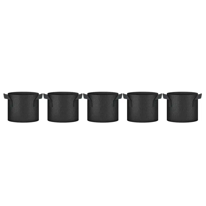 A36T-Plant Grow Bags 5 Gallon Tomato Planter Pots 6-Pack With Handles,Non Woven Fabric Gardening Planter For Vegetable