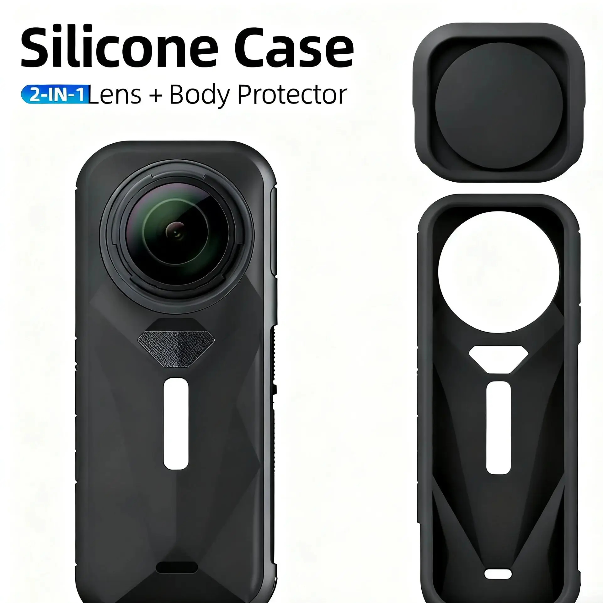 Silikonhülle für Insta360 X5, Anti-Drop-Schutzkappe für die Objektivabdeckung, für Insta360 X5 Kamerazubehör