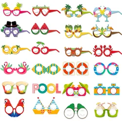 Verres en Papier à Thème d'Été à Motif de Fruit, Accessoires Photo, Luau Hawaïen, Plage Tropicale, Piscine, Décoration de ixd'Anniversaire, Cadeau pour Enfant, 12 Pièces