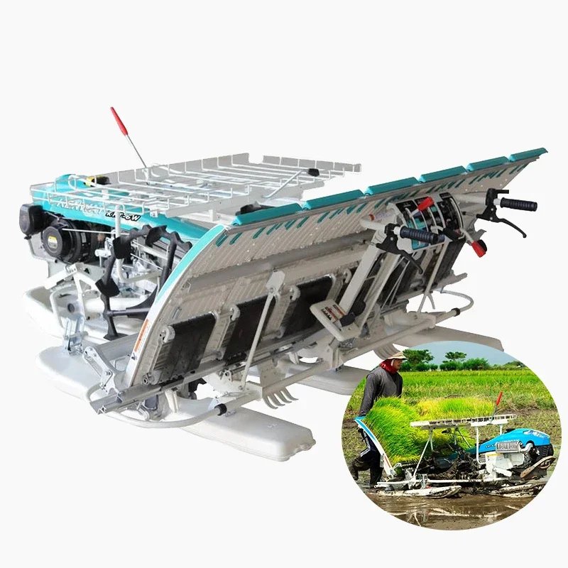 Factory wholesale rice transplanter tyre rice transplanter machine home use 2 rows walking transplanter rice planting machine