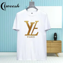 Men Women T-Shirt Summer High Quality Cotton T Shirt Letters Print Streetwear Brand Vintage Oversized Free Shipping Tee Boy Girl