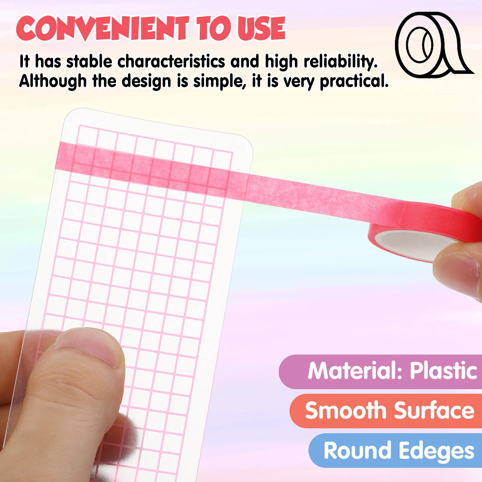 45Pcs Washi Tape Storage Boards Thick Tape Boards Easy Carry Functional Design for Office Home School Organization