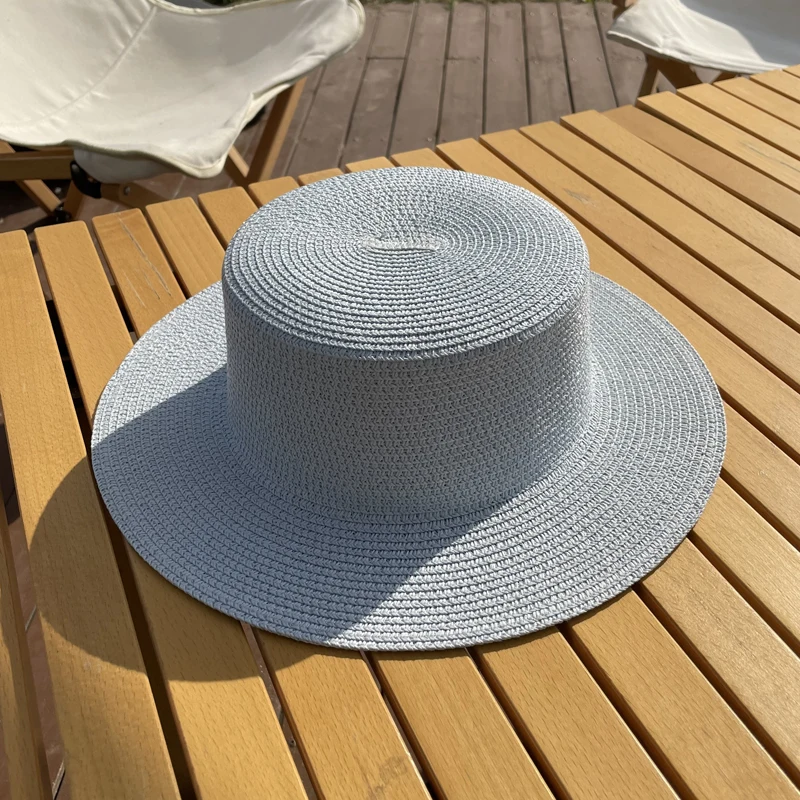 Luna&Dolphin Handmade Women Summer Sun Hat Big Eaves Beach Japanese Hepburn Style Holiday Fold Fisherman Cap Temperament Flat