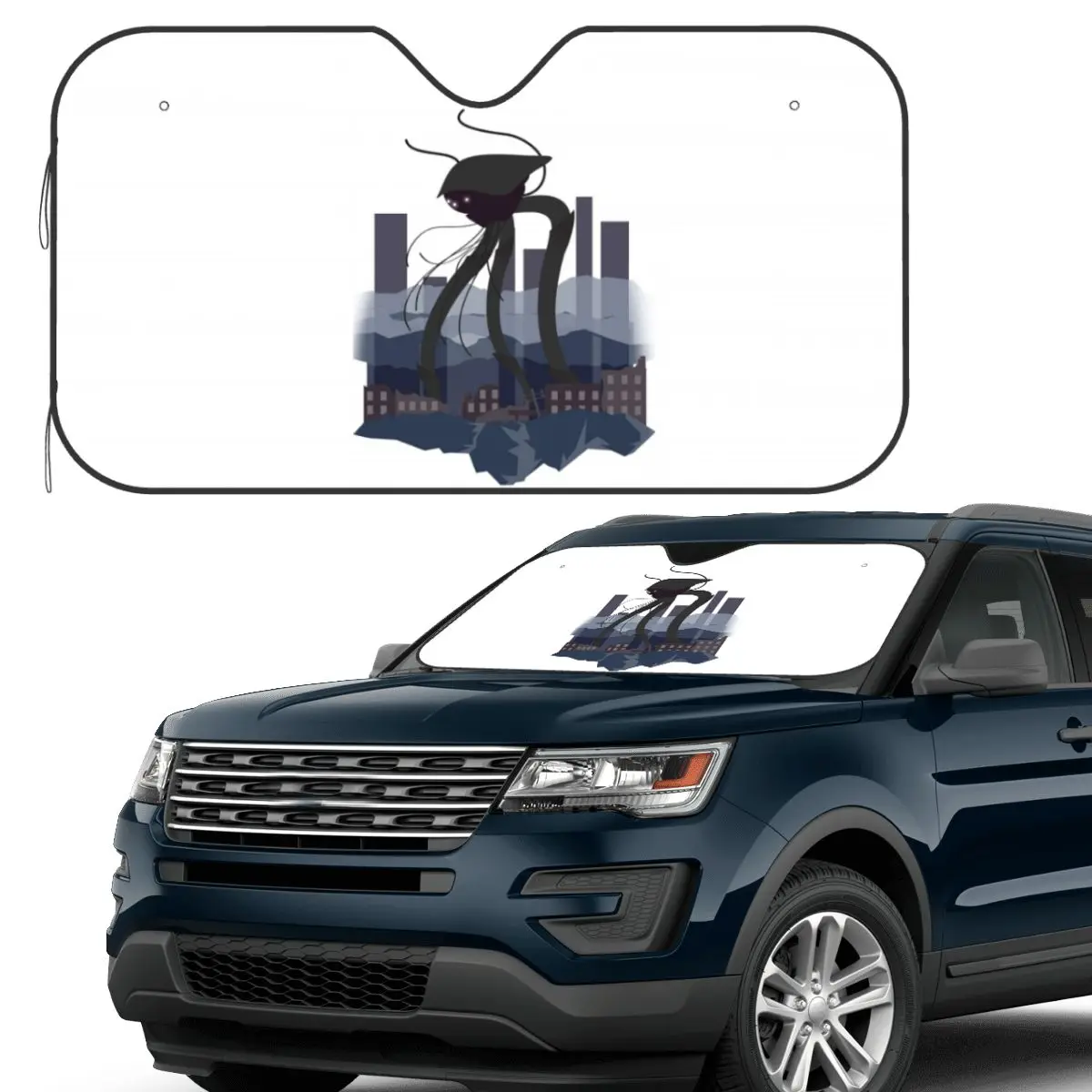 

War Of The Worlds Martian Tripod Sunshade Windscreen Car Front Windshield Window Sun Visor Accessories Covers