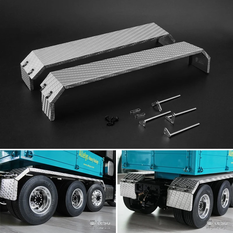 Metal Fender For 1/14 RC DIY 3Axles Tamiyay Dumper LESU Truck Car Model Parts Outdoor Toys TH10233