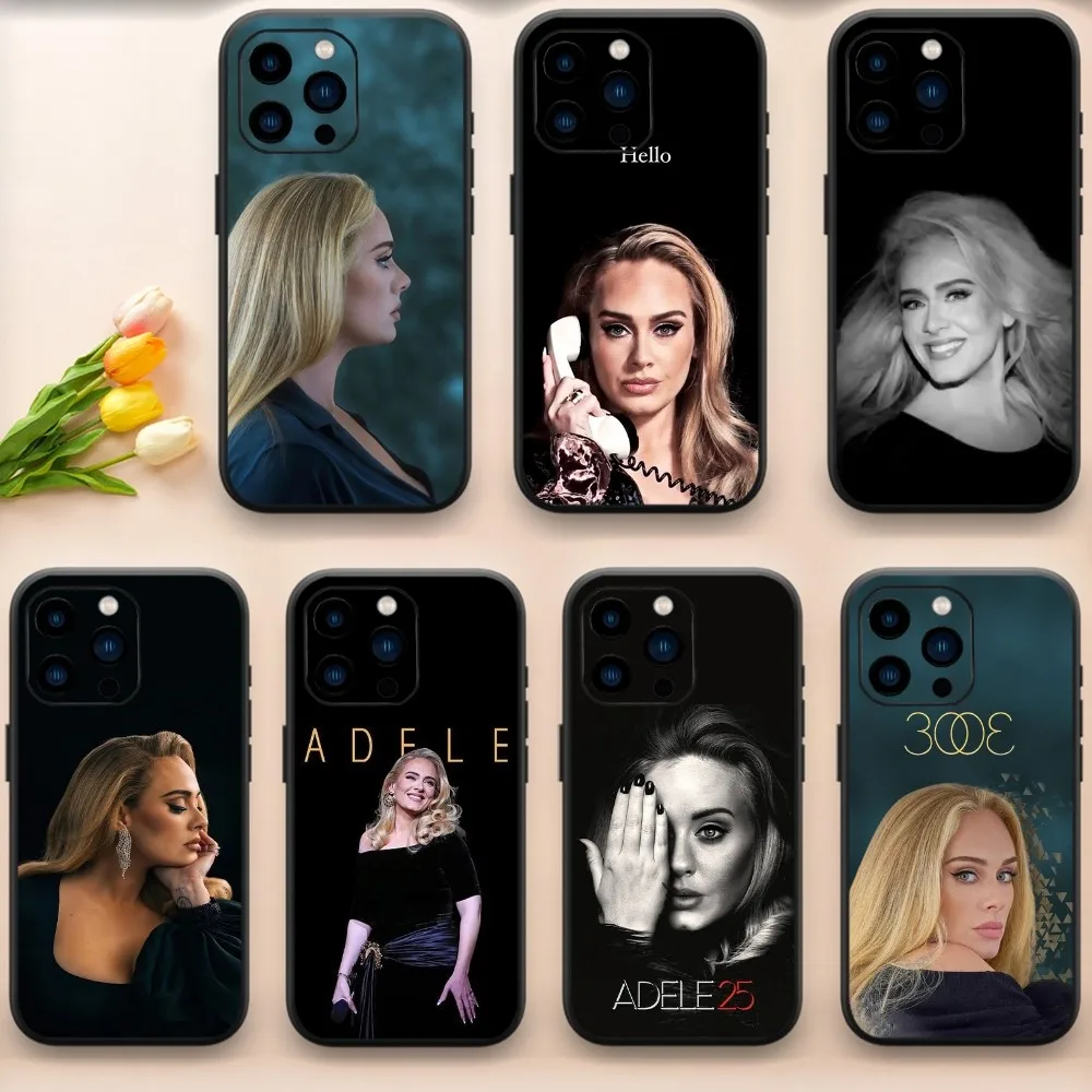 Adele Adkins singer Phone Case For iPhone 13 14 15 11 12 Mini Pro Max XR X Black Shell