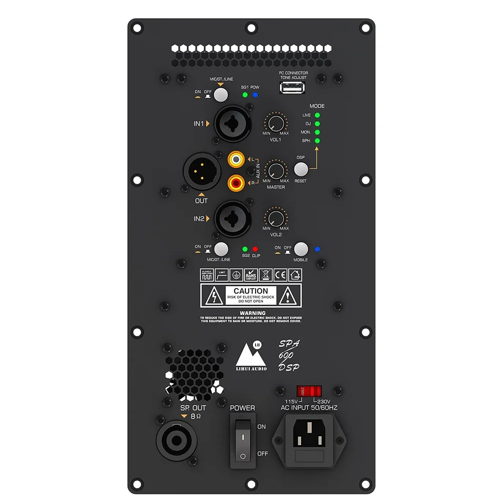 

Lihui Professional Class D Digital Audio 2 Channel High Power Amplifier Module Speaker Power Amplifier Board