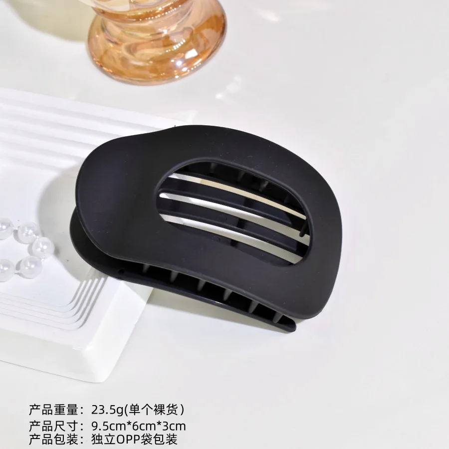 مشبك شعر مسطح بيضاوي غير لامع، فرنسي بسيط، مقاس كبير، منحنى لطيف، دبوس شعر مريح، إكسسوار للشعر، زينة أغطية الرأس