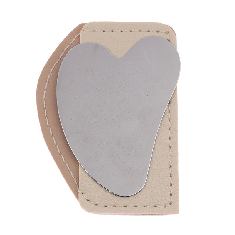 Dunne Roestvrijstalen Gua Sha Scraper Massageapparaat Voor Nek Gezicht Lichaam Guasha Massage Tool Gezichtsverzorging Guasha Board Face Massager