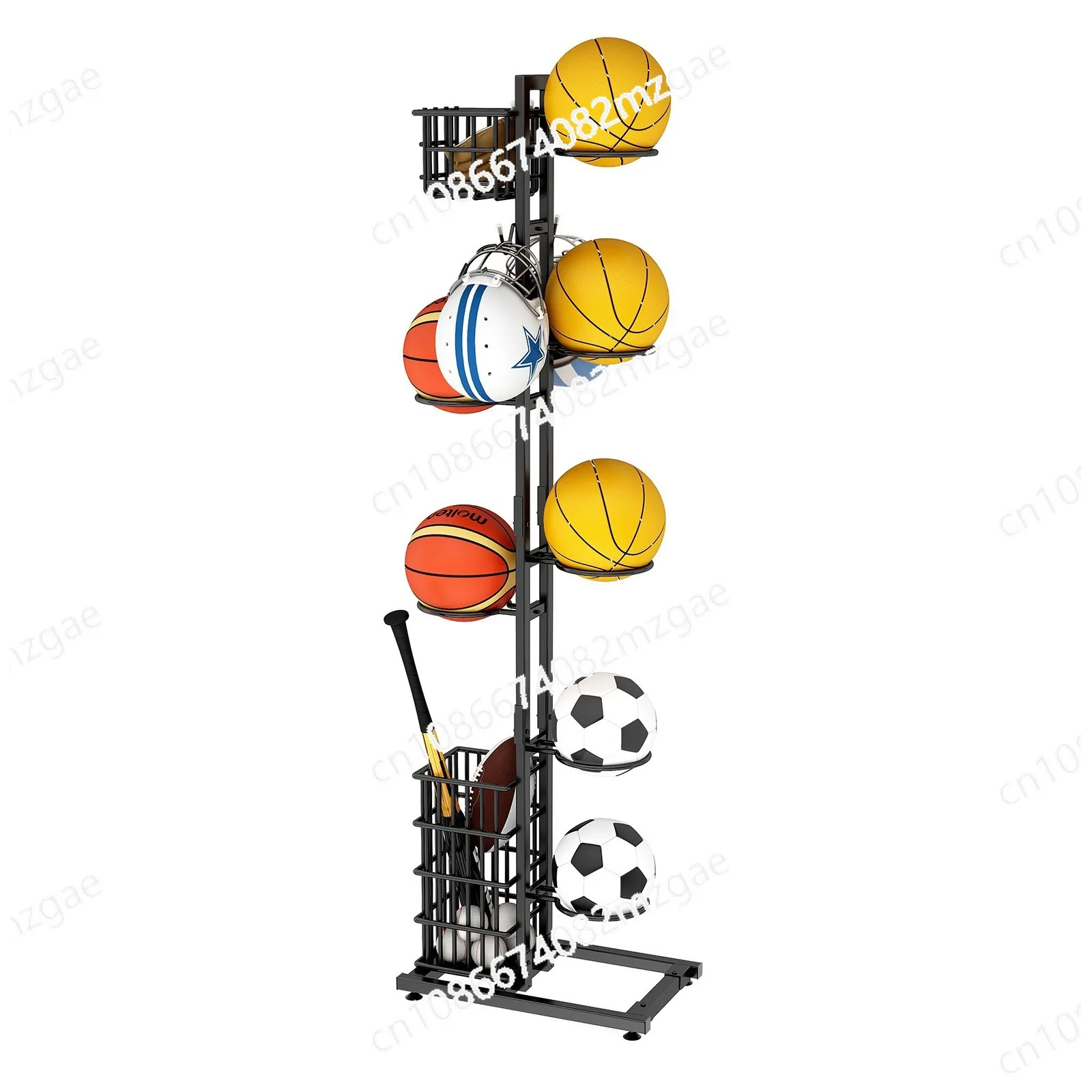 

Household basketball, football display rack, ball multi-layer floor storage basket