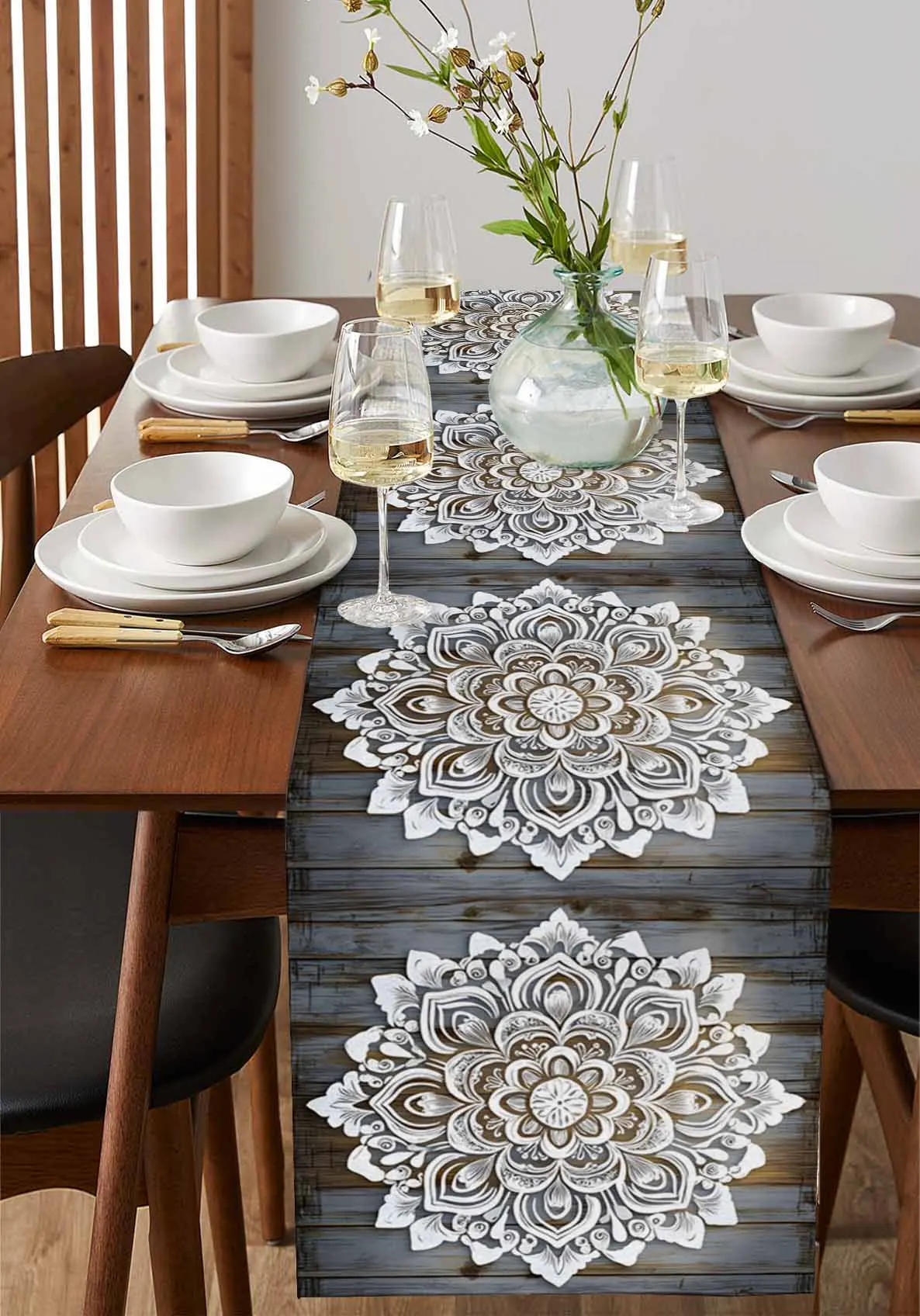 

Деревянная доска в этническом стиле, украшение для стола, домашний декор, украшение для обеденного стола, декор стола