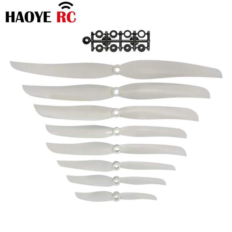 Haoye 10 Pcs 2 Blade Propeller 5030 6030 7035 8040 8060 9050 1060 1160 Direct Drive High-Speed Pro Color White Rc Accessories