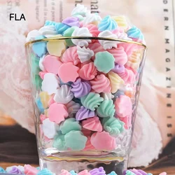 100pcs/Bag Simulation Macaron Decor Phone Case Decoration For Scrapbooking Kawaii Resin Candy Decoration Craft Embellishments