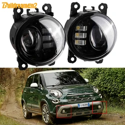 2 X 30W H11 Car External Fog Light Assembly For Fiat 500L (351_, 352_) 4-Door 2014-2022 LED Lens Fog Lamp High Bright