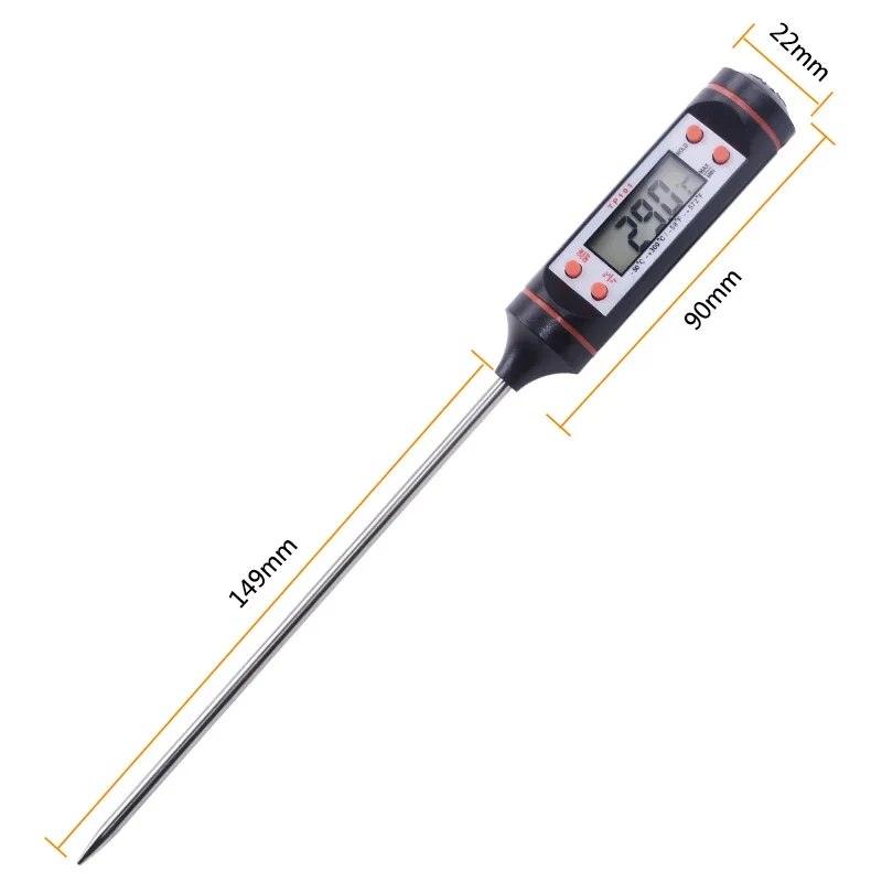 Kitchen Digital BBQ Food Thermometer Meat Cake Candy Fry Grill Dinning Household Cooking Thermometer Gauge Oven Thermometer Tool