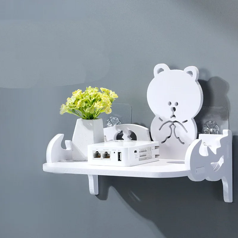 

Kitchen Ceramic Wall Shelf Bedroom Hanging Bathroom Cosmetic Storage Living Room TV Decoration Wall Hanging Flower Stand