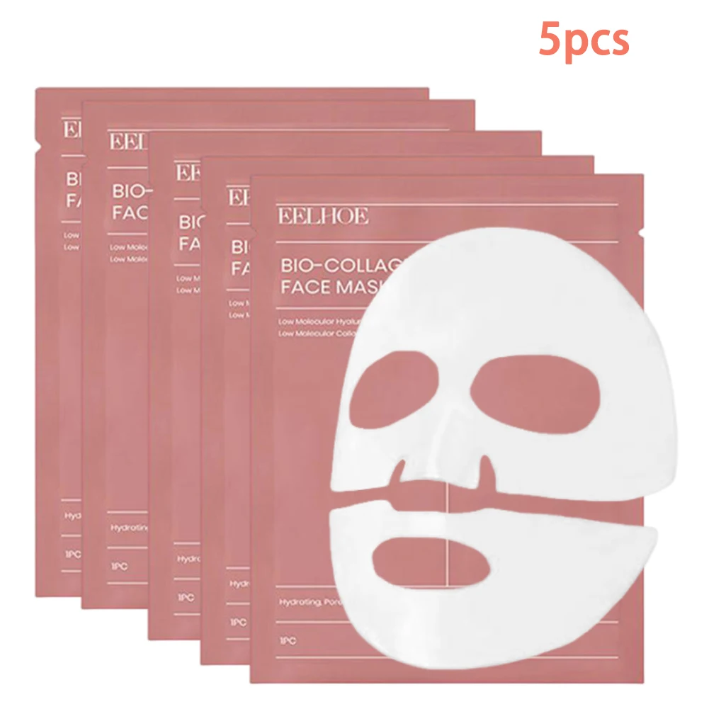 1/2/5/10pcs Bio-Collagen Face Mask Hydrating Overnight Hydrogel Moisturizing Facial Mask VC Whitening Anti Aging Skincare