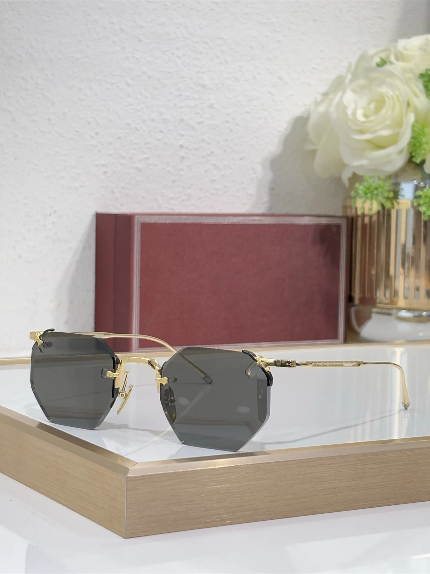 

European American Trend Metal Frameless ELDORADO Shades Polygon Personality Retro Luxury Eyewear