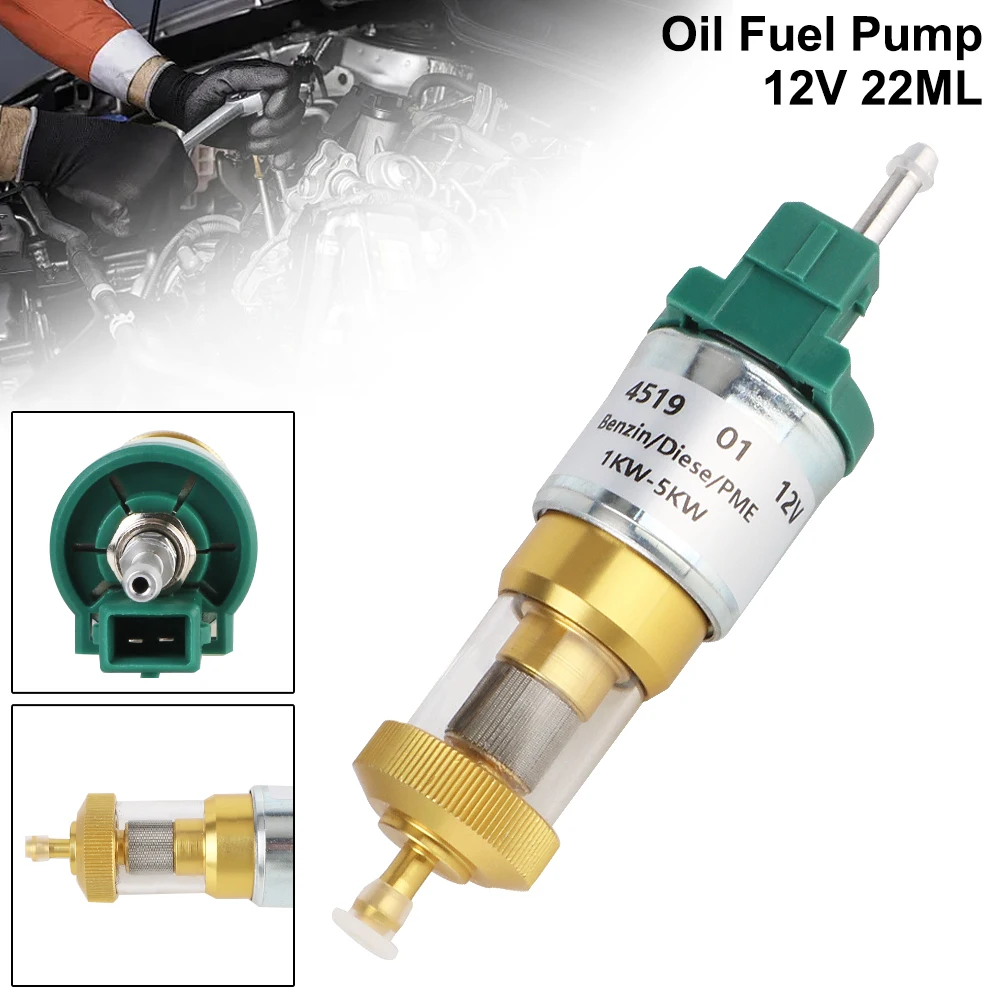 Silent Fuel Pump Ultra Quiet Universal 1KW-5KW Accessories Heater Fuel metering pump 12V 22ML Fuel Air Car Pump