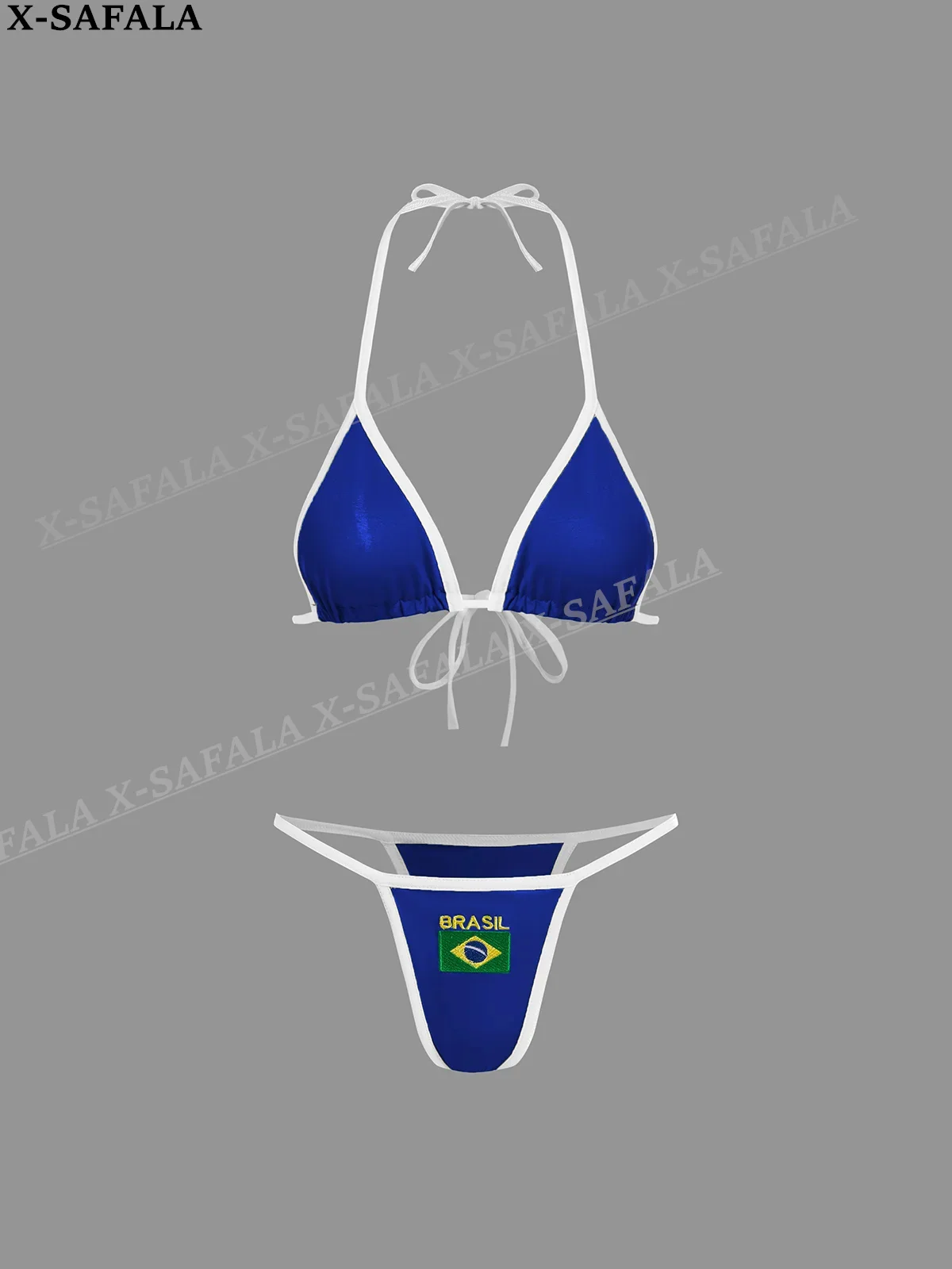 

Brazil Country Flag Tie Straps Women Micro Sexy Bikini Bra Set Summer Beachwear Sexy Beach Two Pieces Bathing Suits Swimwear-1