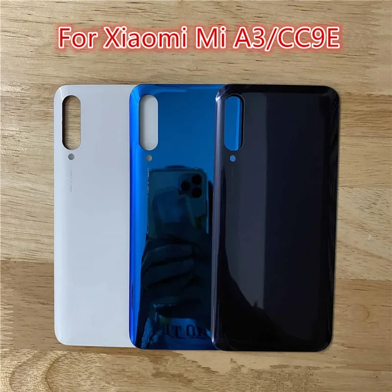 Housing For Xiaomi  A3 CC9E Mi9 Lite  Glass Battery Cover Repair Back Door Phone Rear Case   Logo Adhesive