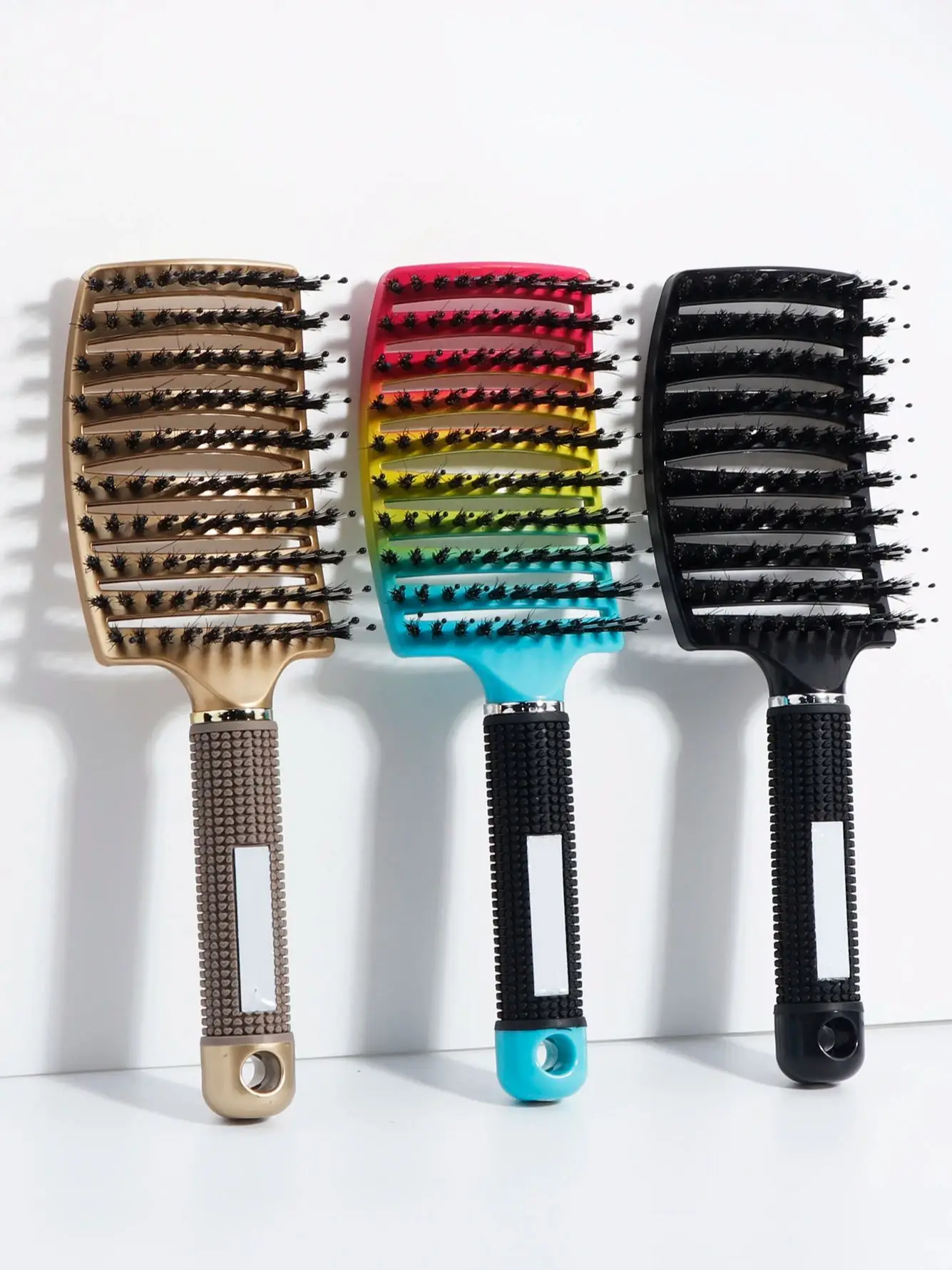 Uitgeholde haarkam Hoofdhuidmassage Haarborstel Styling Kappersaccessoires voor alle haartypes - voor dames, heren - afbeelding 2