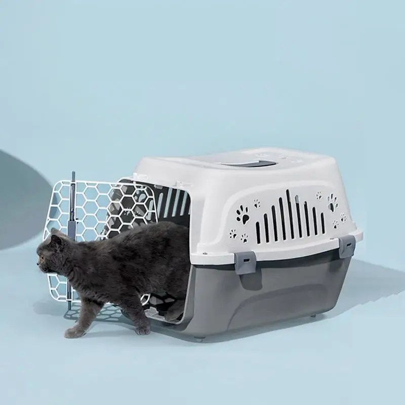 

Solid Color Portable Pet Rabbit Dog Cat Portable Out-of-carry Box Transport Cage Plastic Air Transport Air Box
