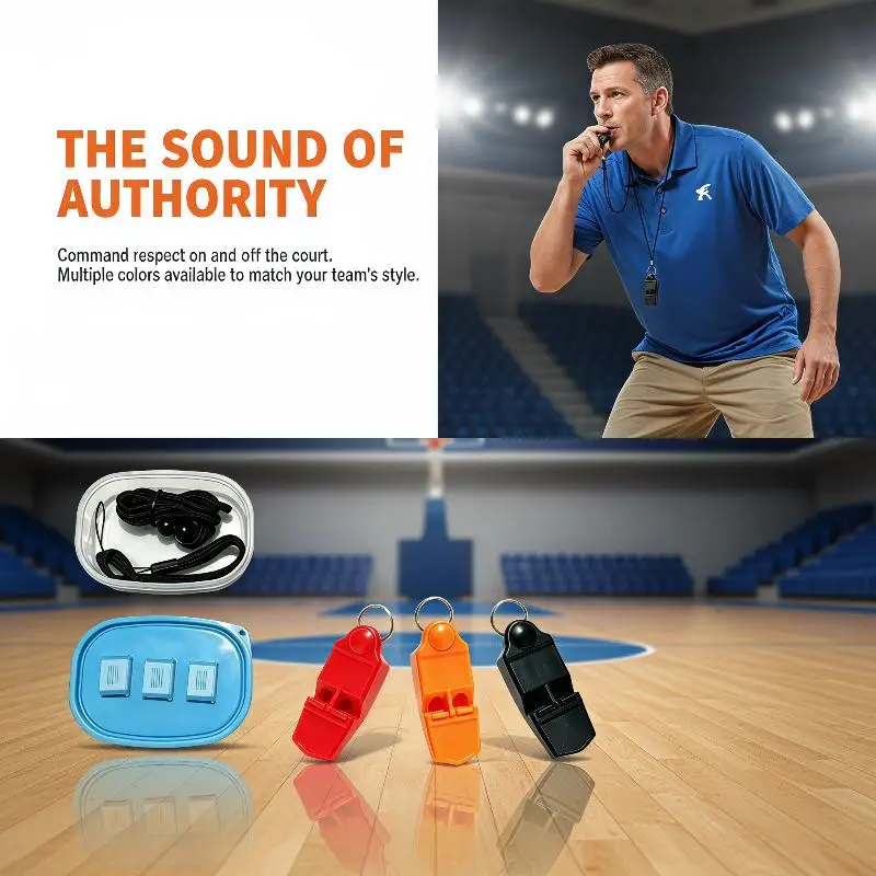 Loud Crisp Sound Sports Whistle Food Grade Seedless Plastic Material for Referee PE Teacher School Activities
