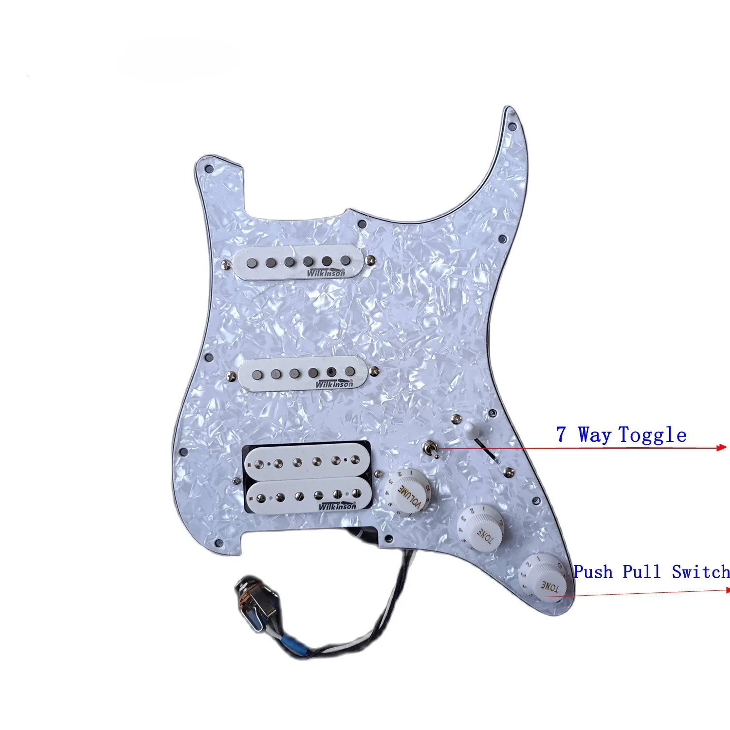 

Upgrade Prewired Loaded ST Pickguard Alnico V PHumbucker Ickups Set For ST Guitar Pickguard Set