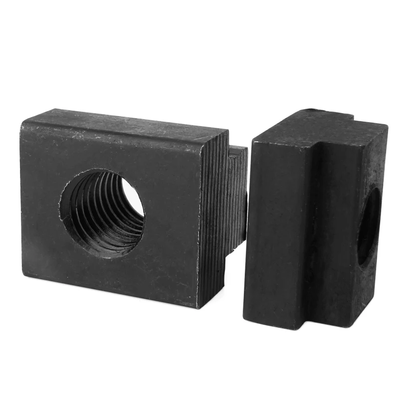 2/4/8pcs Black Oxide Finished Grade 8.8 Carbon Steel Nut Tapped Through Slot T-nuts DIN508 M6 M8 M10 M12 M14 M16 M18 M20 M22