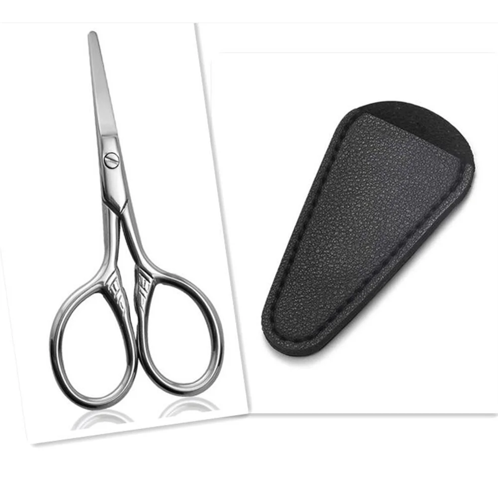 مجموعة واحدة من مقصات اللحية الاحترافية المصنوعة من الفولاذ المقاوم للصدأ بحواف القطع الدقيقة وتصميم مضاد للصدأ وقبضة مريحة مثالية للرجال والحلاق المنزلي #1