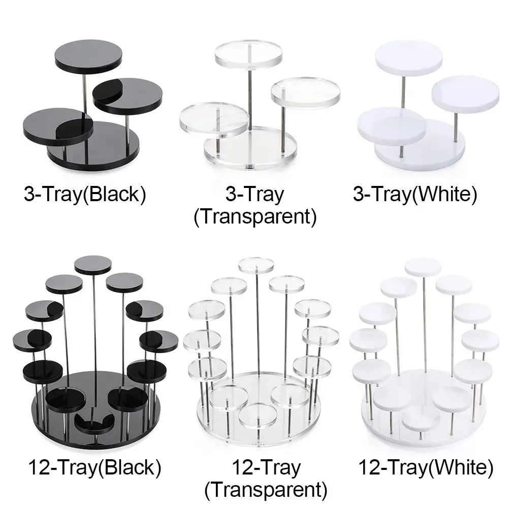 Acrylic Display Stand Jewelry Organizer Showcase Cupcake Stand Cake Dessert Storage Rack Holder Party Decor
