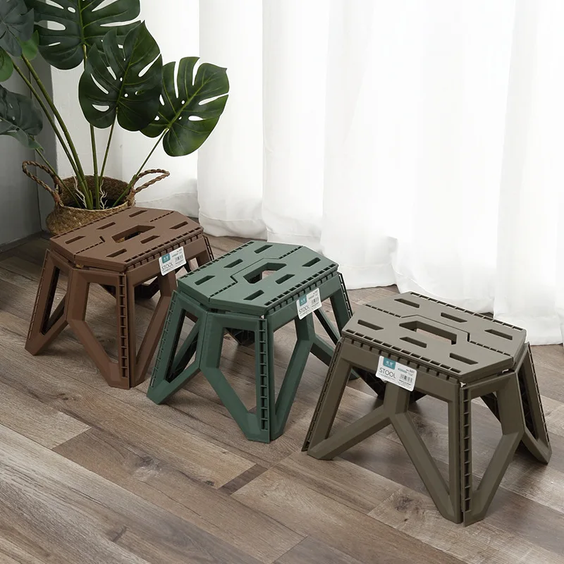 

Thickening Folding Plastic Stool, Outdoor Folding Chair, Portable Stools, Fishing, Small Stool, Student, Camping Chair