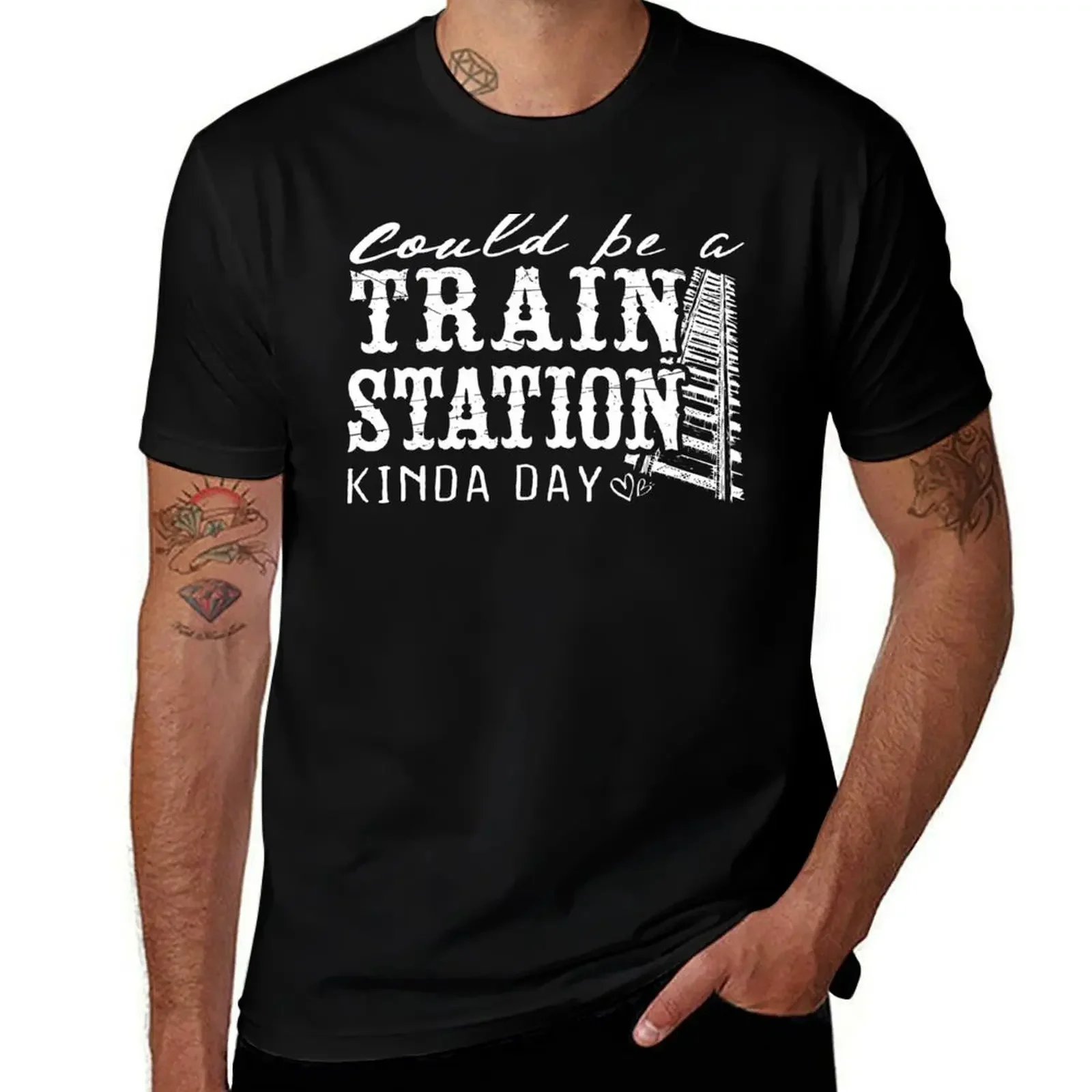 Could Be a Train Station Kinda Day T-Shirt graphic t shirts cotton man t-shirts anime stuff men graphic t shirts