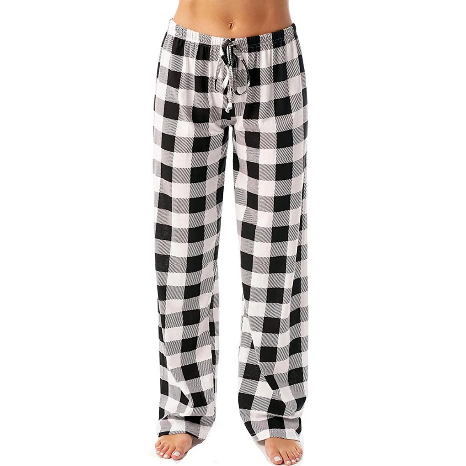 Women Plaid Cotton Loose Ladies Pajama Pants Pyjama Trousers Men Sleep Bottoms Lounge Wear Sleep Lounge Pants Bottoms Stretch